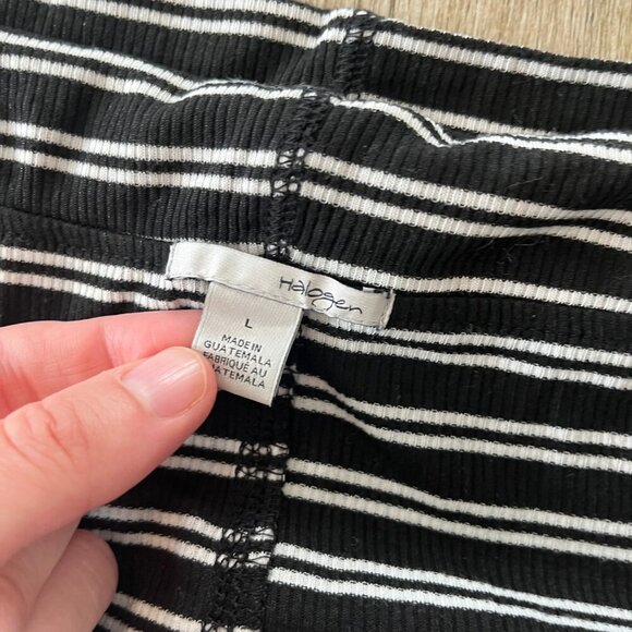 Womens Halogen Black/White Stripe Top - L - Picture 6 of 6